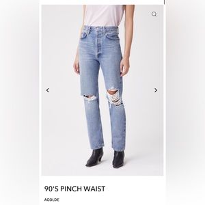 Agolde 90s Pinch Medium Wash Distressed Denim